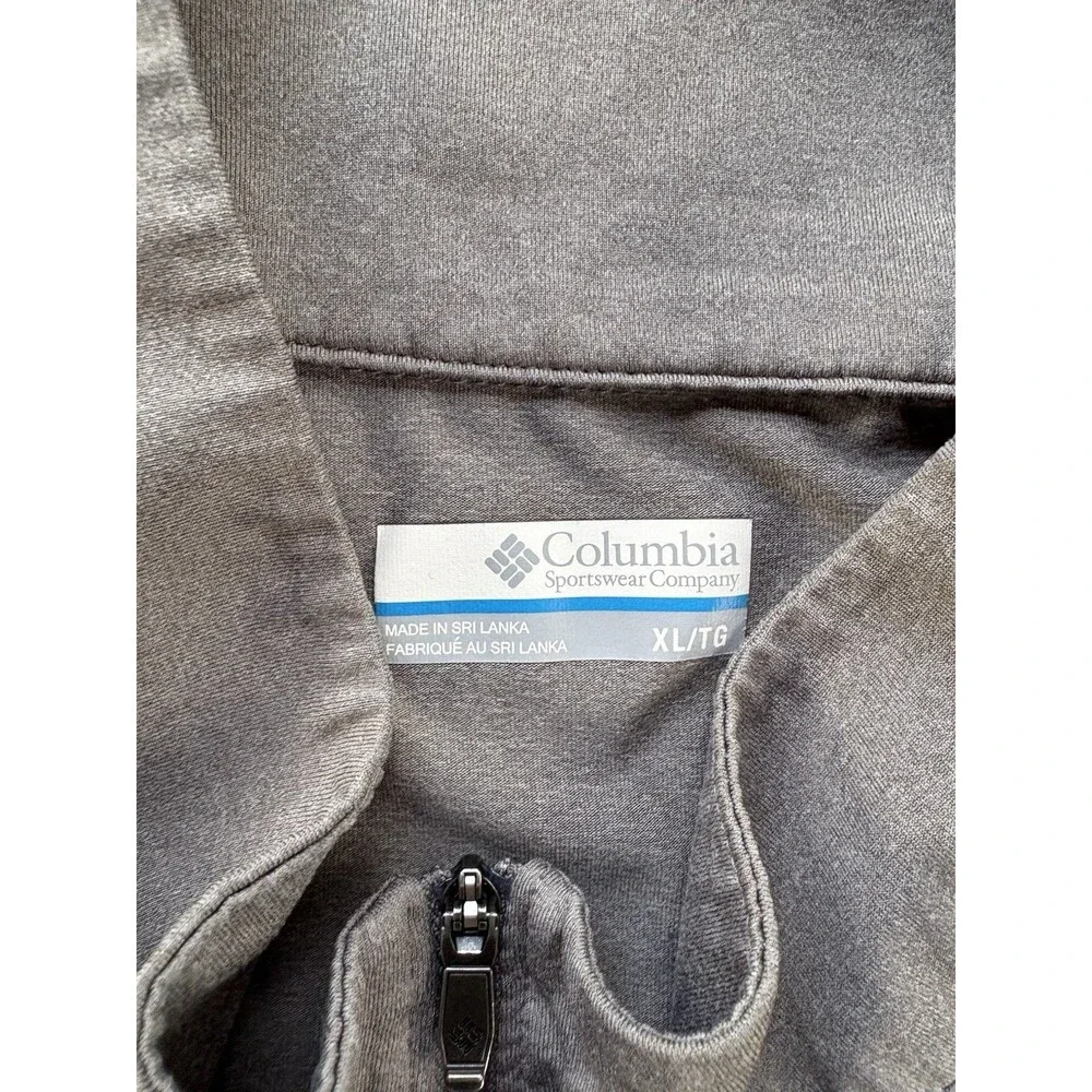 Columbia Tennessee Volunteers Grey 1/4 Zip Pullover Size XL